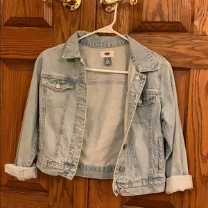 light blue old navy jean jacket